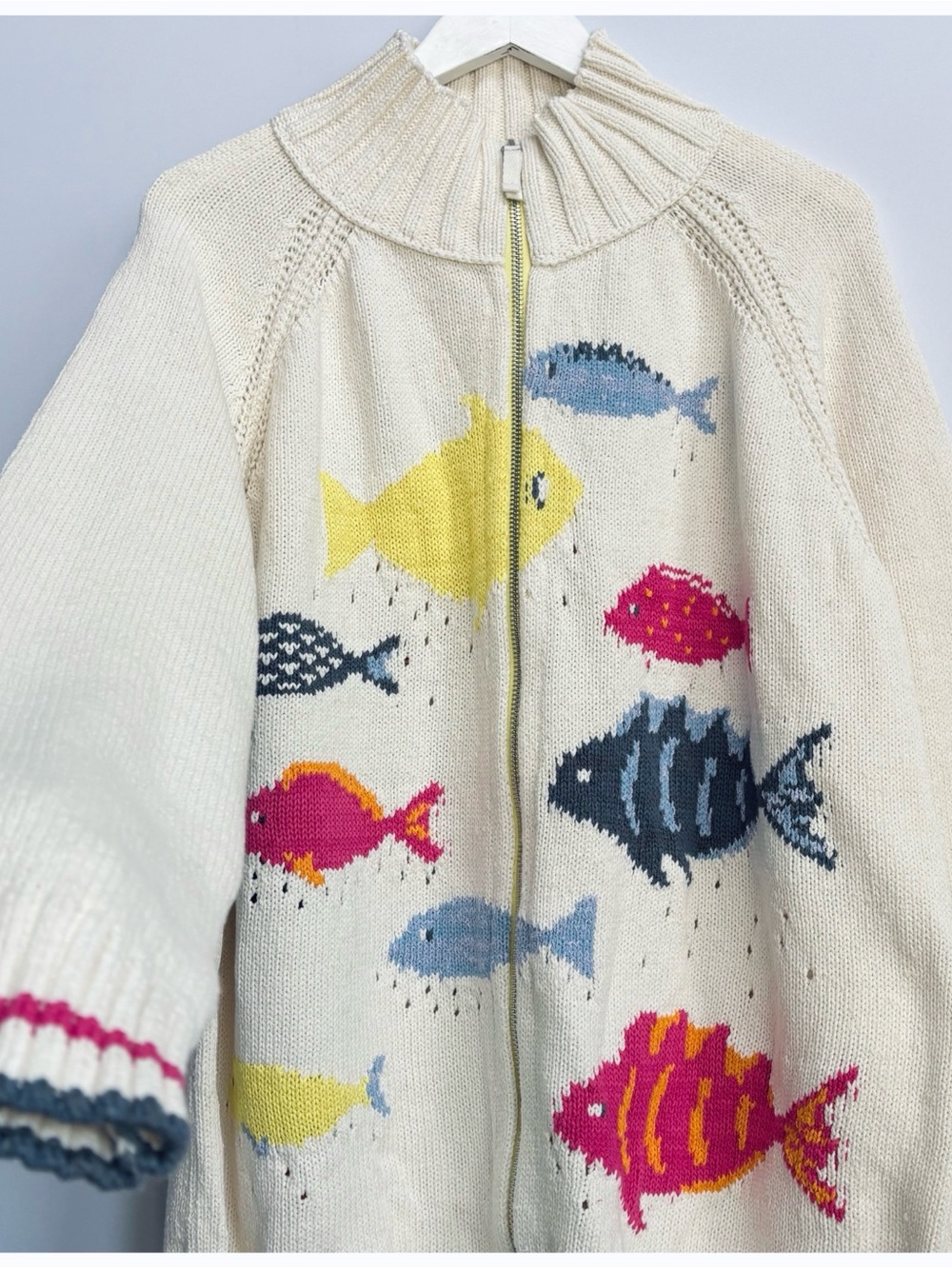 NWT Anthropologie Pilcro Fish Icon Full Zip Cardigan - Picture 3 of 14